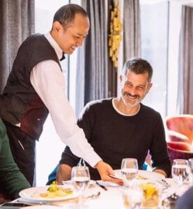 Fine dining and wine service aboard AmaWaterways