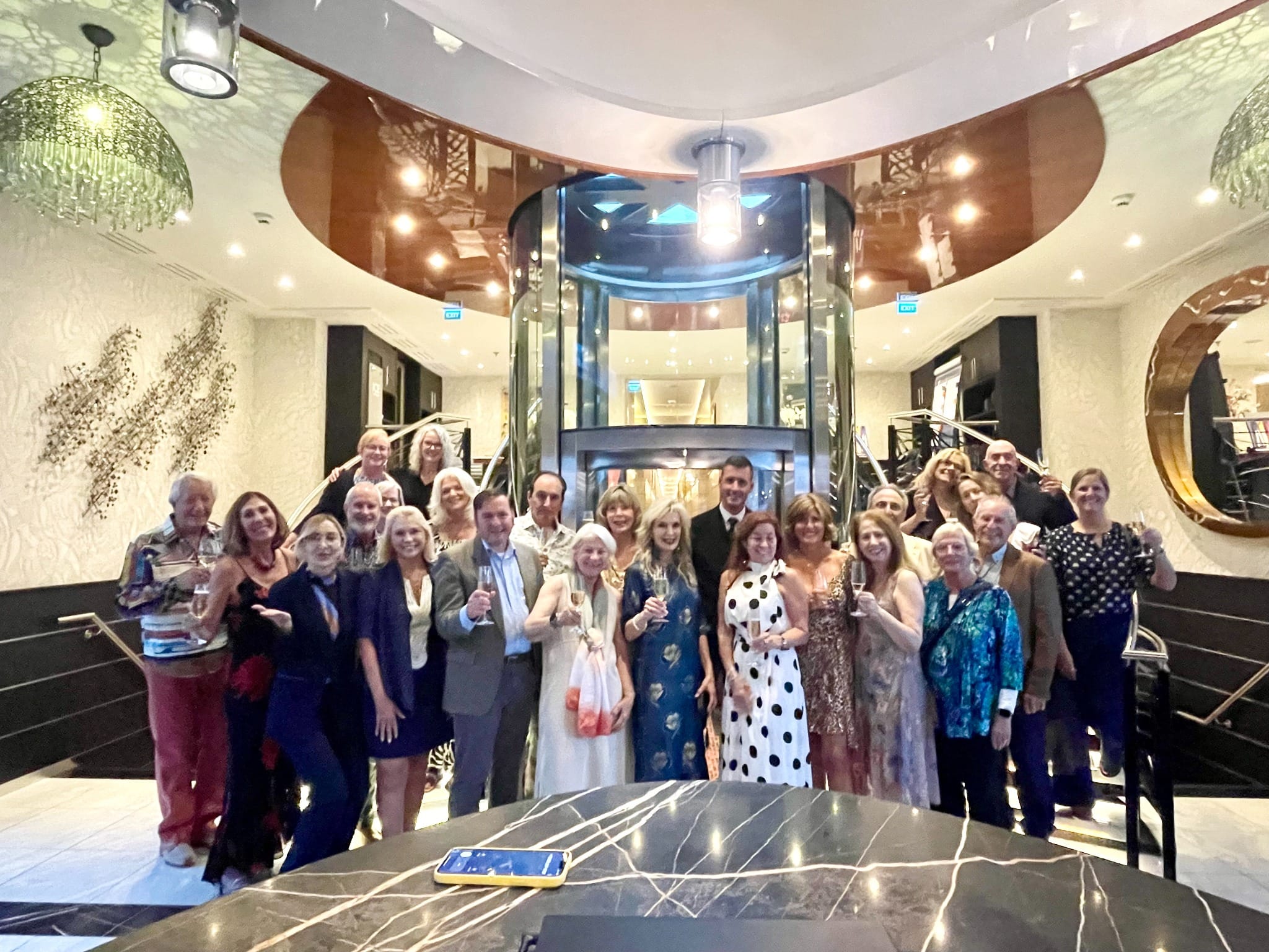 WineCruise.com winery group celebrating together aboard an AmaWaterways cruise