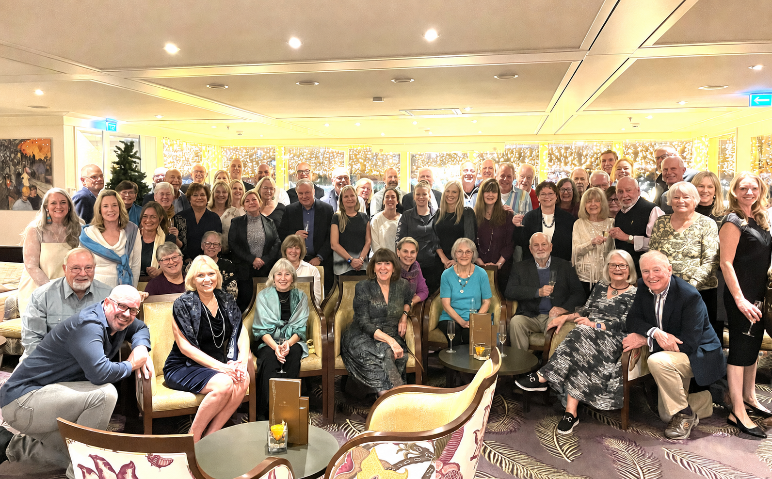 WineCruise.com travelers celebrating together aboard an AmaWaterways river cruise